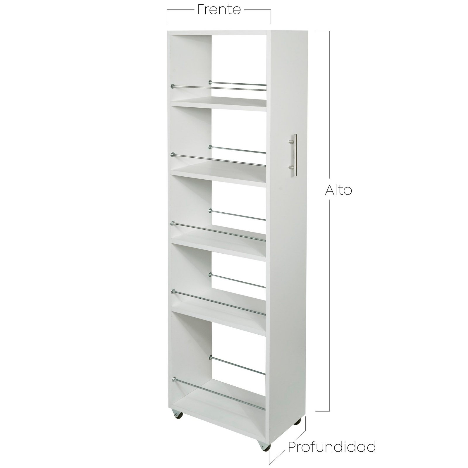 Organizador Espacios Reducidos Varillas Metalicas 155x50x15