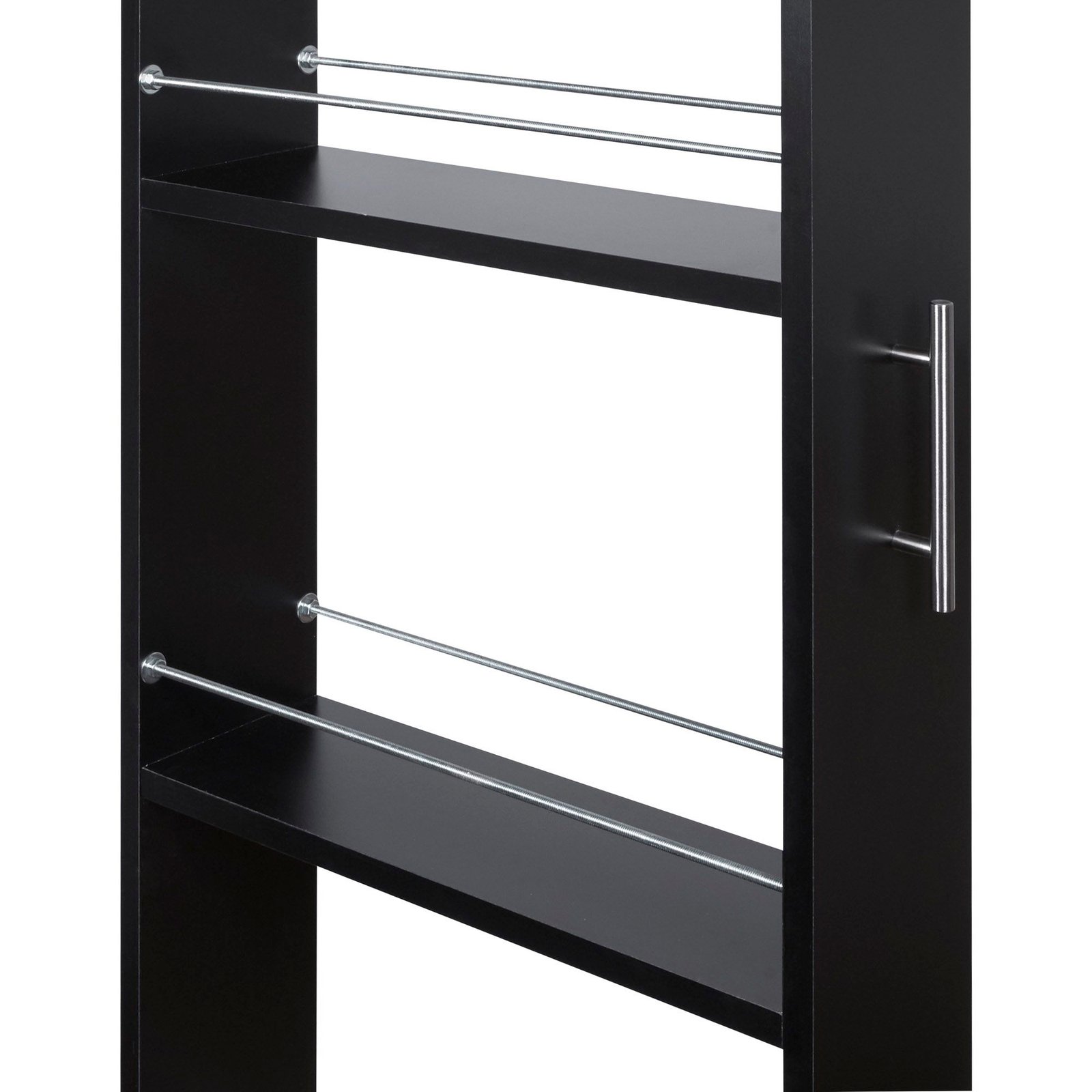 Despensero Alacena Cocina Lateral Melamina Negro Varillas — foto 4